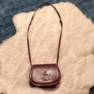 Vera Pelle, Made in Italy Brown Leather Crossbody Bag